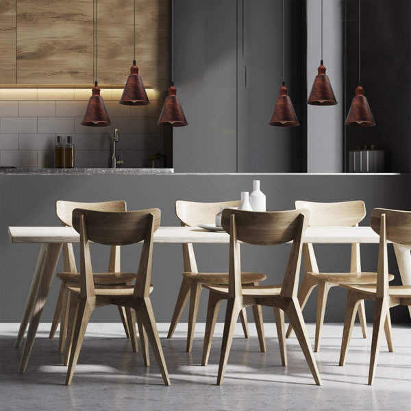 Breakwater Bay Mattias 3 Light Rustic Red Kitchen Island Pendant